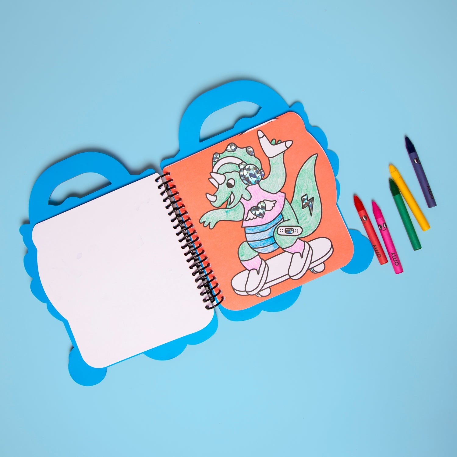 Super Coloring Book with Stickers and Crayons - Dino Theme