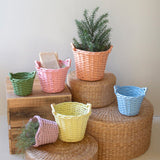 Pastel Easter Willow Basket with Handles