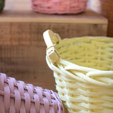 Pastel Easter Willow Basket with Handles
