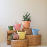 Pastel Easter Willow Basket with Handles