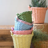 Pastel Easter Willow Basket with Handles