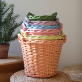 Pastel Easter Willow Basket with Handles