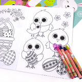 Easter Coloring Books with Crayons  – Set of 6 or 12