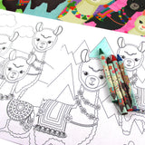 Llamas Coloring Books with Crayons – Set of 6 or 12