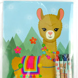 Llamas Coloring Books with Crayons – Set of 6 or 12