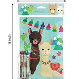 Llamas Coloring Books with Crayons – Set of 6 or 12