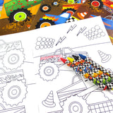 Monster Truck Coloring Books with Crayons – Set of 6 or 12