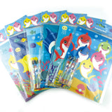 Shark Family Coloring Books with Crayons  – Set of 6 or 12