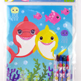 Shark Family Coloring Books with Crayons  – Set of 6 or 12