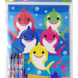 Shark Family Coloring Books with Crayons  – Set of 6 or 12