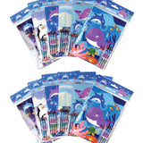 Ocean Life Coloring Books with Crayons – Set of 6 or 12