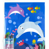 Ocean Life Coloring Books with Crayons – Set of 6 or 12