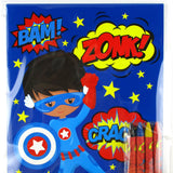 Superhero Coloring Books with Crayons – Set of 6 or 12
