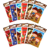 Cowboy & Cowgirl Coloring Books with Crayons – Set of 6 or 12