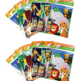 Safari Animals Coloring Books with Crayons – Set of 6 or 12