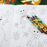 Safari Animals Coloring Books with Crayons – Set of 6 or 12
