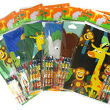 Safari Animals Coloring Books with Crayons – Set of 6 or 12