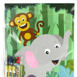 Safari Animals Coloring Books with Crayons – Set of 6 or 12