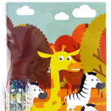 Safari Animals Coloring Books with Crayons – Set of 6 or 12