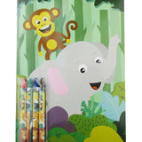 Safari Animals Coloring Books with Crayons – Set of 6 or 12