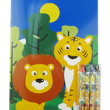 Safari Animals Coloring Books with Crayons – Set of 6 or 12