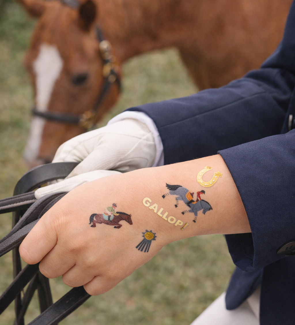 Metallic Horse Temporary Tattoos