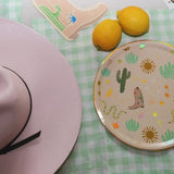 Western Cowboy Paper Plates – Boots, Cactus & Snake Catcher Design (x 12)