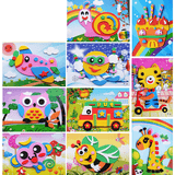 Cartoon 3D EVA Foam Sticker Puzzle Set - Kids Craft Activity Toy, Multiple Animal Patterns