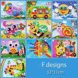 Cartoon 3D EVA Foam Sticker Puzzle Set - Kids Craft Activity Toy, Multiple Animal Patterns