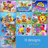 Cartoon 3D EVA Foam Sticker Puzzle Set - Kids Craft Activity Toy, Multiple Animal Patterns