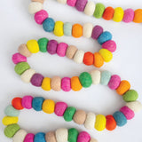 Bright Multicolor Felt Ball Garland