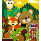 Woodland Animals Coloring Books with Crayons – Set of 6 or 12