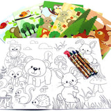 Woodland Animals Coloring Books with Crayons – Set of 6 or 12