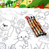 Woodland Animals Coloring Books with Crayons – Set of 6 or 12