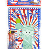 Patriotic 4th of July Coloring Books with Crayons – Set of 6 or 12