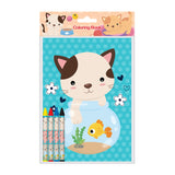 Cats Coloring Books with Crayons – Set of 6 or 12