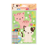 Cats Coloring Books with Crayons – Set of 6 or 12