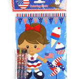Patriotic 4th of July Coloring Books with Crayons – Set of 6 or 12