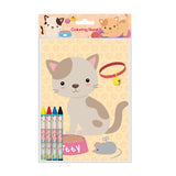 Cats Coloring Books with Crayons – Set of 6 or 12