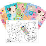Cats Coloring Books with Crayons – Set of 6 or 12