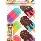 Ice Cream Coloring Books with Crayons – Set of 6 or 12