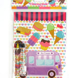 Ice Cream Coloring Books with Crayons – Set of 6 or 12