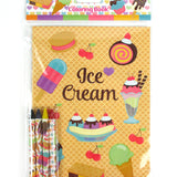 Ice Cream Coloring Books with Crayons – Set of 6 or 12