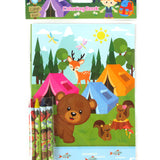 Camping Coloring Books with Crayons – Set of 6 or 12