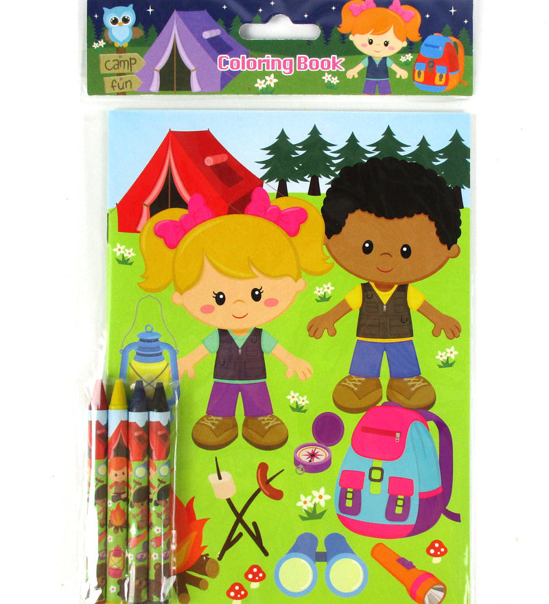Camping Coloring Books with Crayons