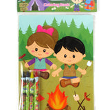 Camping Coloring Books with Crayons – Set of 6 or 12