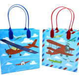 Airplane Party Favor Bags Treat Bags - Set of 6 or 12