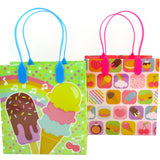 Ice Cream Party Favor Treat Bags - Set of 6 or 12