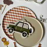 Safari Jeep Dessert Paper Party Plate (8pcs)