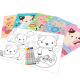 Cats Coloring Books with Crayons – Set of 6 or 12